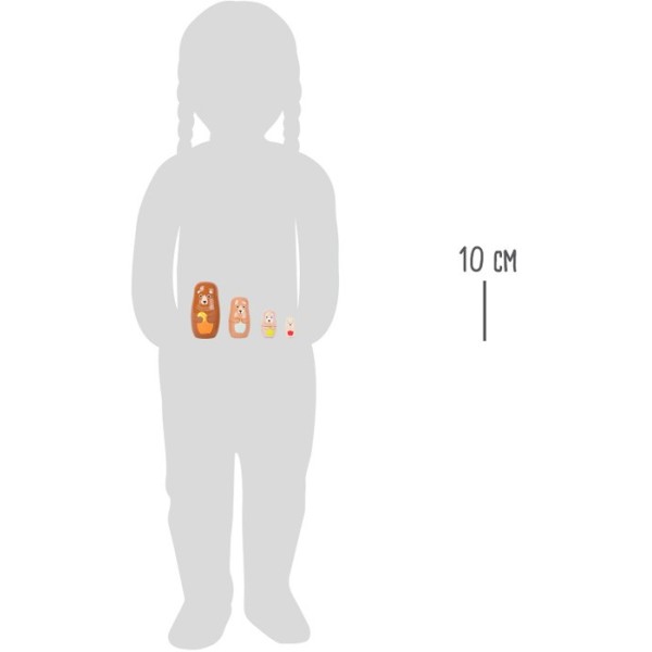 Matriochkas : 4 poupées gigognes en forme d'ours