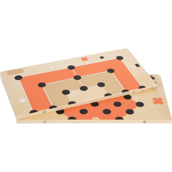 Jeux Solitaire et Moulin en bois