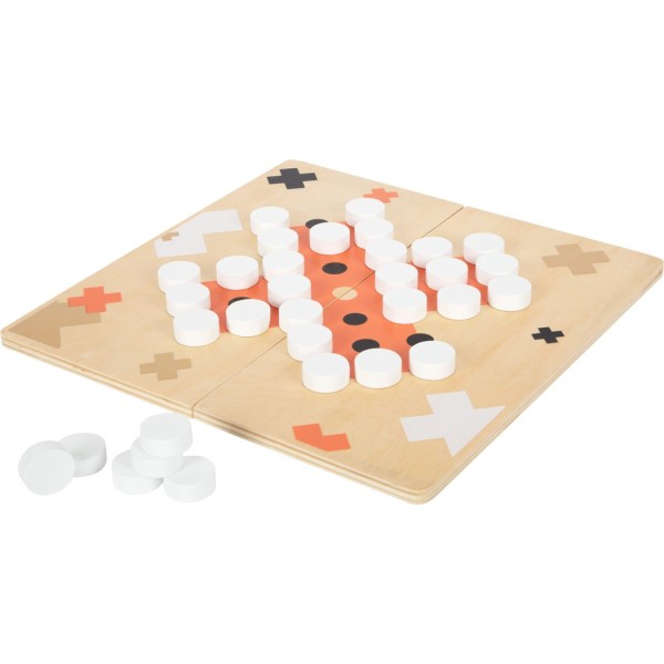 Jeux Solitaire et Moulin en bois