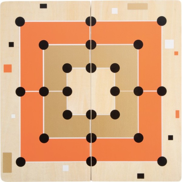 Jeux Solitaire et Moulin en bois