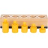 Jeu d’emboitement multicolore, d’inspiration Montessori en bois
