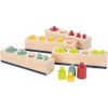 Jeu d’emboitement multicolore, d’inspiration Montessori en bois