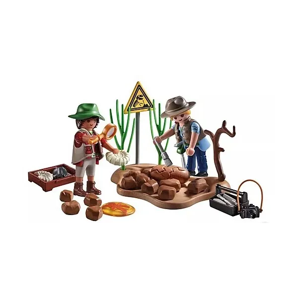 Contenu set Playmobil 71805 – figurines fossiles outils de fouille et accessoires