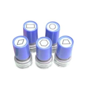 5 Tampons formes géométriques, auto encrés