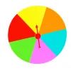 Roue de la chance magnétique 25 cm avec flèche tournante et 6 sections colorées