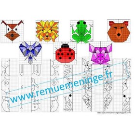 Géométrie : Symétrie Animaux cycle 2 cycle 3