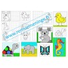 Reproduction Animaux sur quadrillage