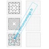 30 figures géométriques de difficulté croissante à reproduire sur quadrillage 10 x 10, pour les cycles 2 et 3.