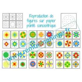Reproduction de figures sur papier pointé concentrique pour cycle 2 et 3