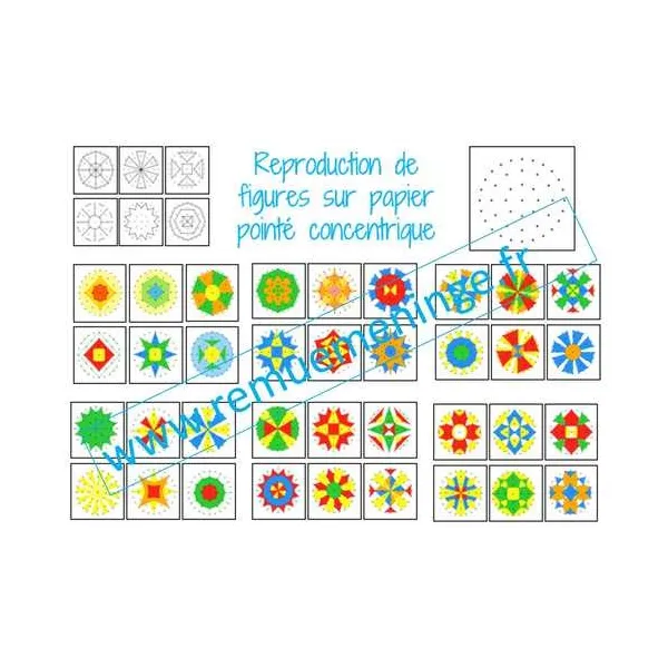 Reproduction de figures sur papier pointé concentrique pour cycle 2 et 3