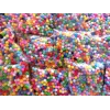 Gros plan pompons multicolores 8 mm – bleu rouge vert jaune orange violet rose noir blanc