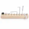 Jeu de motricité fine visser et dévisser – 10 vis et outils en bois | Dès 5 ans Montessori