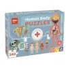 Coffret 5 puzzles corps humain 70 cm avec fiches pédagogiques
