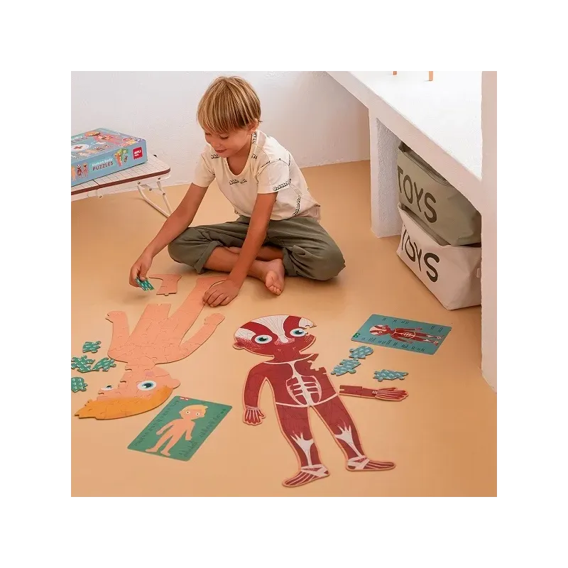 Puzzle corps humain squelette 70 cm enfant