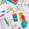 Détail du contenu de la mallette créative pompons yeux mobiles bâtonnets