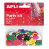Confettis cœurs métallisés 15 mm assortiment 6 coloris or argent rouge fuchsia vert bleu