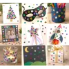 Gros plan des confettis étoiles métallisés pour scrapbooking et activités manuelles