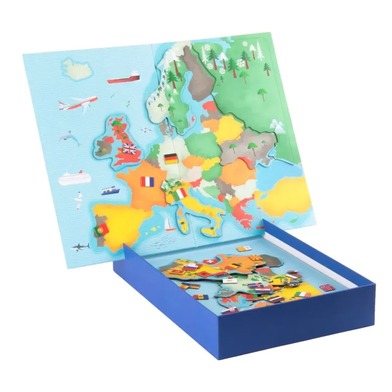 Magnets drapeaux européens à placer sur la carte de l'Europe