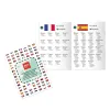 Détail des magnets drapeaux d'Europe avec nom des pays