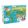 Puzzle 3D monuments du monde 240 pièces avec carte 100x70 cm et 58 monuments