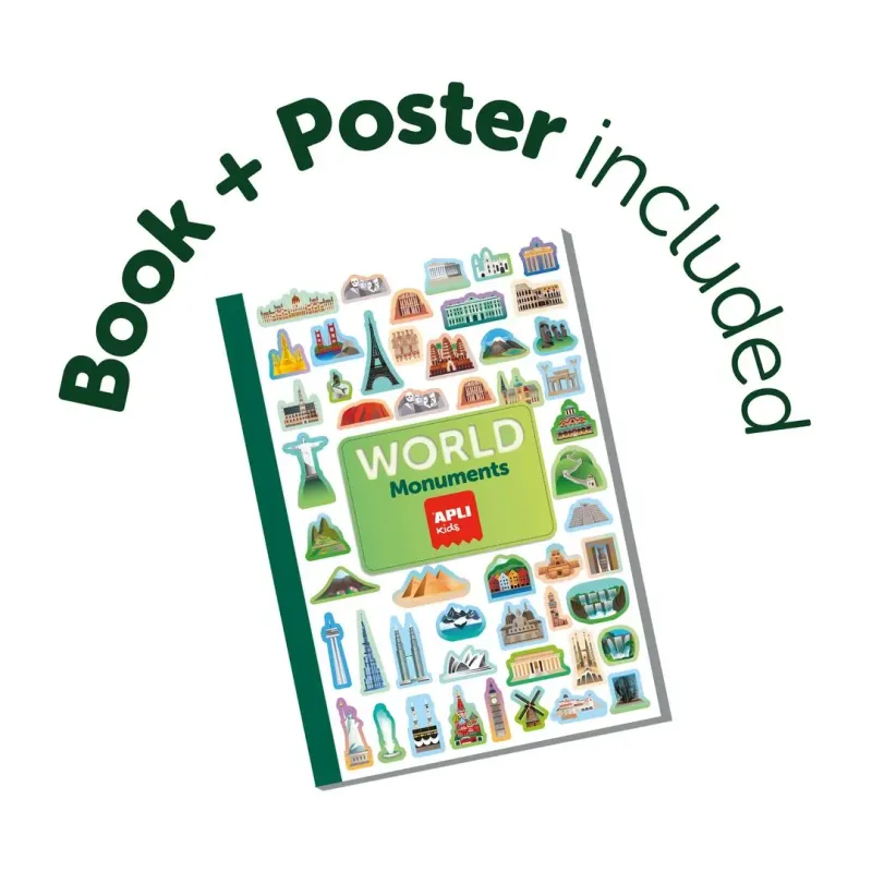 Poster d'assemblage du puzzle monuments du monde à taille réelle