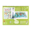 Carte du monde 100x70 cm assemblée avec monuments 3D positionnés