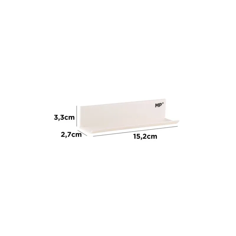 Étagère magnétique blanche 15,2 cm fixée sur tableau blanc pour ranger marqueur