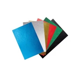 6 feuilles mousse EVA pailletée 20x30 cm coloris bleu rouge vert or argent noir