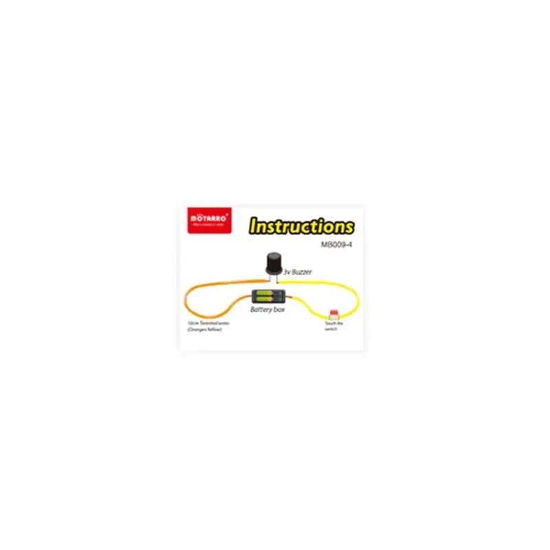 Circuit électrique assemblé avec buzzer, activité pédagogique CM1-CM2