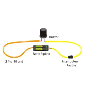 Kit électrique avec interrupteur tactile et buzzer pour la classe