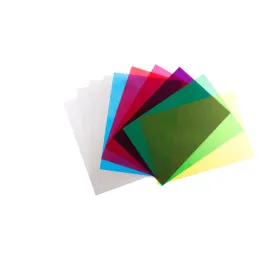 Papier cellophane A4 coloré, 10 feuilles transparentes pour la classe