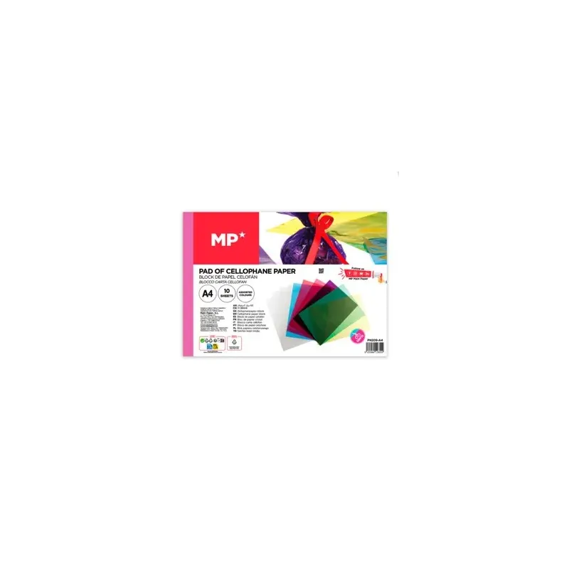 Feuilles de papier cellophane de différentes couleurs superposées