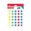 60 gommettes adhésives étoiles colorées, 2 plaques de 30