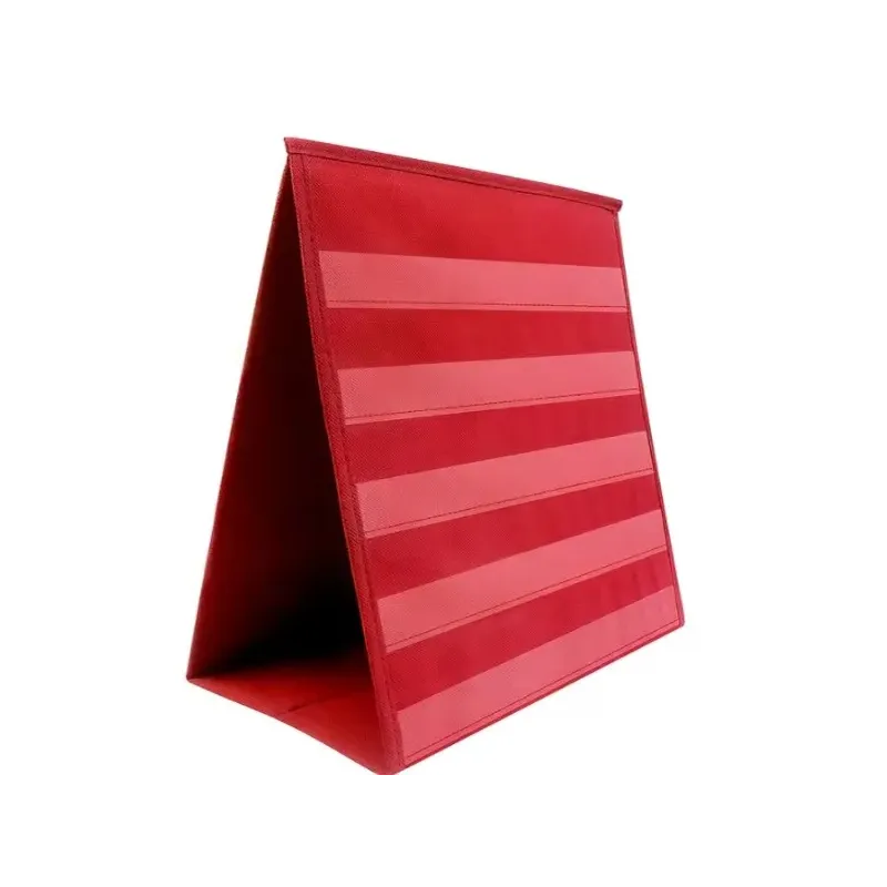 Pochettes transparentes 28 x 2,5 cm du présentoir rouge  pour étiquettes de classe