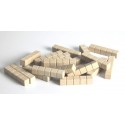 Matériel de numération base 10 en bois recyclé : 20 barres de 5 unités