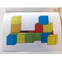 Cubes colorés en bois 2 cm x 2 cm