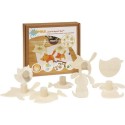 Coffret de 8 formes d’animaux en bois