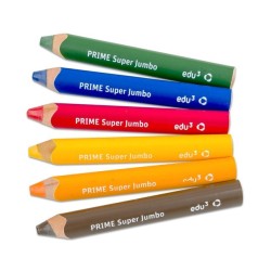 Crayons Prime Super Jumbo 6 couleurs