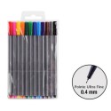 Pochette de 12 Stylos Feutres Pointe ultra fine
