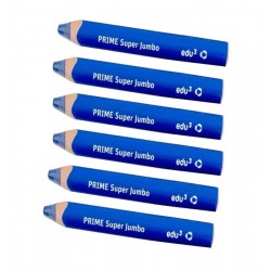 6 Crayons Bleus Prime Super Jumbo
