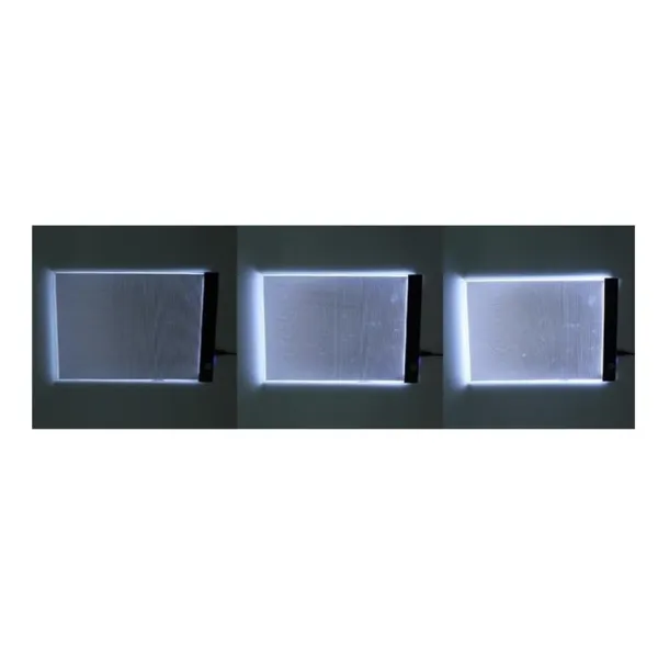 Boîte Lumineuse LED A4 Rechargeable - Cadre Publicitaire Mural Ultra-fin, Verre Trempé, Pour Affichage Intérieur