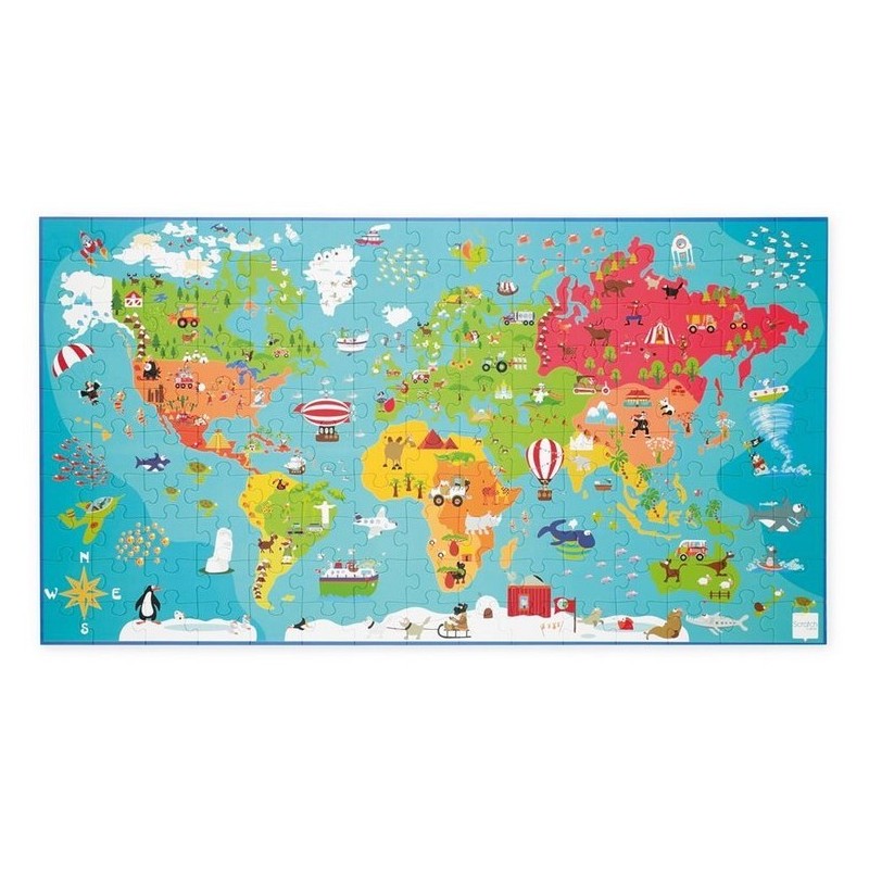 Puzzle Le Tour du Monde des Saveurs - Julie Mercier Nathan-87290 500 pièces  Puzzles - Cartes du Monde et Mappemonde - /Planet'Puzzles