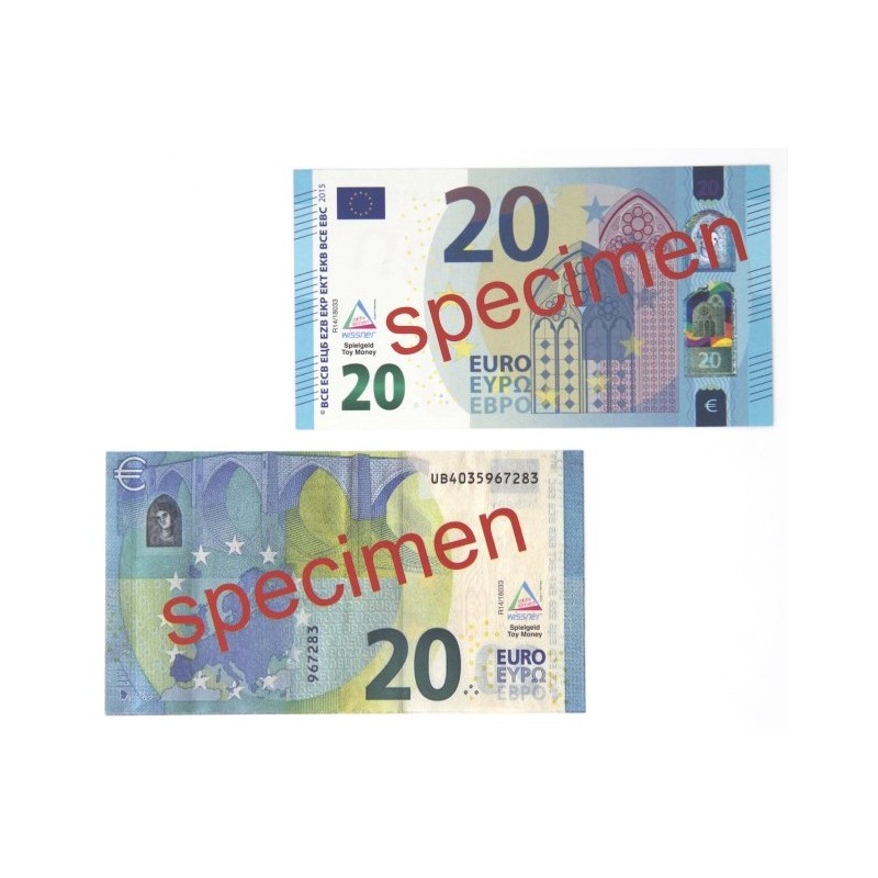 Set 100 billets de banque de 50 euros factices pour jeux de société