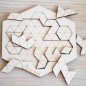 Puzzle géométrique en bois