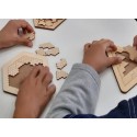 Puzzle géométrique en bois