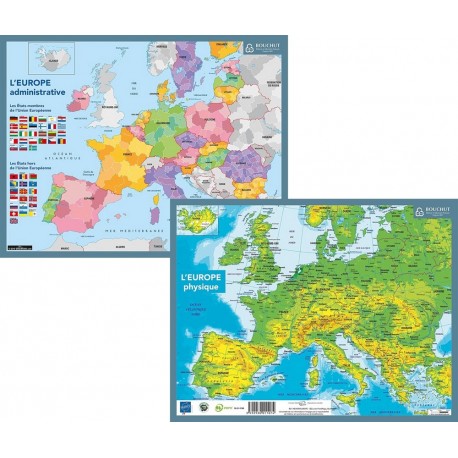 Carte souple recto/verso Europe/Monde