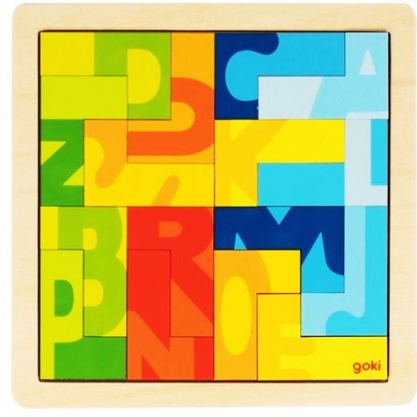 Puzzle en L multicolore