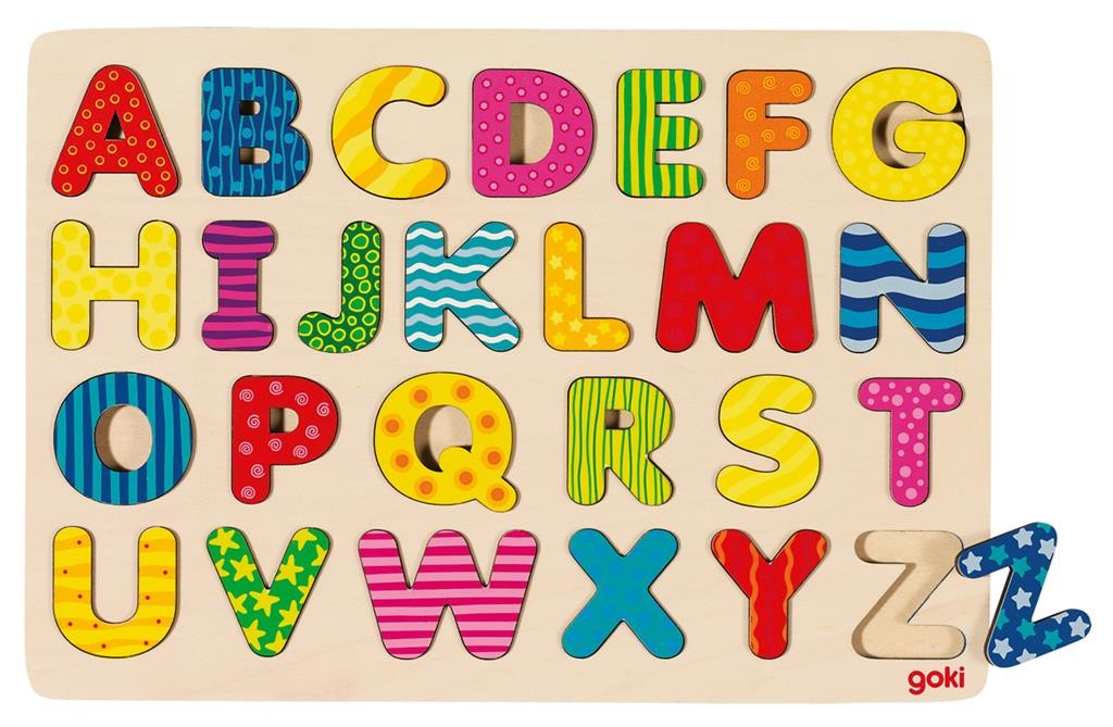 Puzzle Alphabet décoré en bois