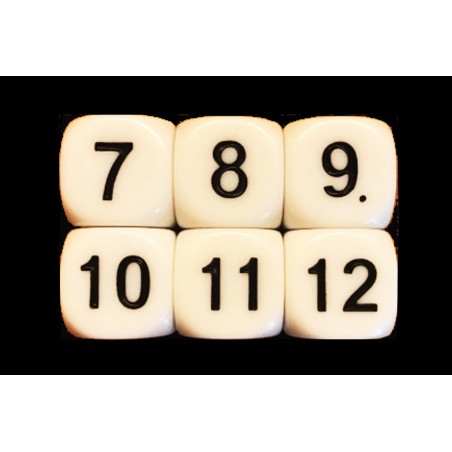 Dé à 6 faces 7 à 12