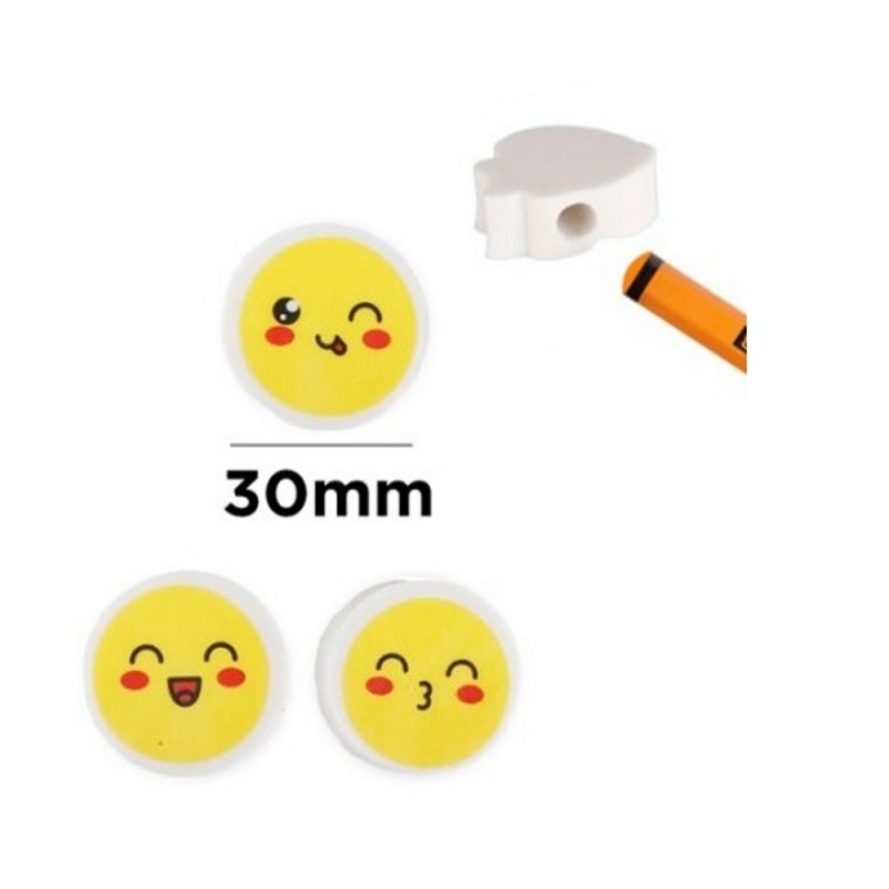 Gommes Smiley pour crayons